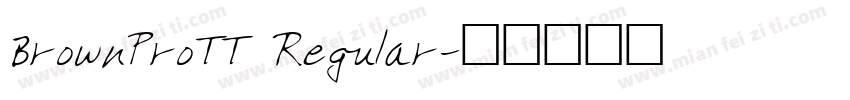 BrownProTT Regular字体转换